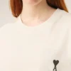 T-shirt blanc en coton avec imprimé Place des Victoires