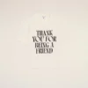 T-shirt blanc en coton avec imprimé signature