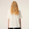T-shirt blanc en coton avec imprimé signature