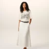 T-shirt blanc en coton imprimé Ami Paris