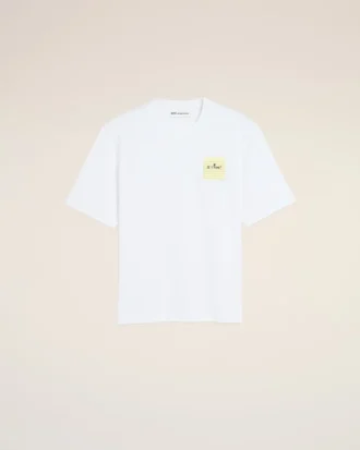 T-shirt blanc en coton Post-it « Je T&rsquo;aime »