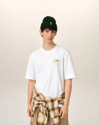 T-shirt blanc en coton Post-it « Je T&rsquo;aime »