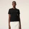 T-shirt court Ami de Coeur en coton noir
