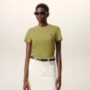 T-shirt court Ami de Coeur en coton vert