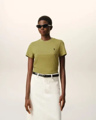 T-shirt court Ami de Coeur en coton vert