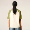 T-shirt en coton blanc et vert avec patch Ami de Coeur tricoté