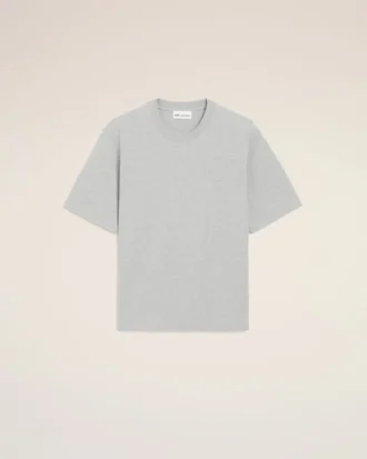 T-shirt en coton gris avec motif « Ami de Coeur » en relief