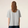 T-shirt en coton gris avec motif « Ami de Coeur » en relief