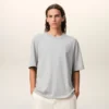 T-shirt en coton gris avec motif « Ami de Coeur » en relief