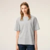 T-shirt en coton gris avec motif « Ami de Coeur » en relief