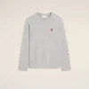 T-shirt à manches longues Ami de Coeur en coton gris