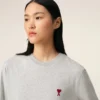 T-shirt à manches longues Ami de Coeur en coton gris