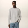 T-shirt à manches longues Ami de Coeur en coton gris