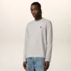 T-shirt à manches longues Ami de Coeur en coton gris