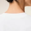 T-shirt à manches longues blanc en coton avec « Red Ami de Coeur »