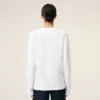 T-shirt à manches longues blanc en coton avec « Red Ami de Coeur »
