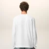 T-shirt à manches longues blanc en coton avec « Red Ami de Coeur »