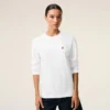 T-shirt à manches longues blanc en coton avec « Red Ami de Coeur »