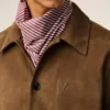 Veste Ami de Coeur en cuir marron boutonnée