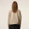 Veste Ami de Coeur en nylon beige à boutons-pression