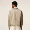 Veste Ami de Coeur en nylon beige à boutons-pression