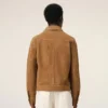Veste boutonnée Ami de Coeur en cuir de chèvre marron