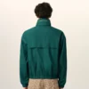 Veste coupe-vent en toile de coton et nylon verte