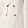 Veste croisée en lin blanc