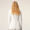 Veste croisée en lin blanc