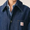 Veste de travail Ami Paris Heritage Label en coton bleu