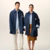 Veste de travail Ami Paris Heritage Label en coton bleu