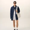 Veste de travail Ami Paris Heritage Label en coton bleu