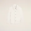 Veste de travail boutonnée en coton blanc