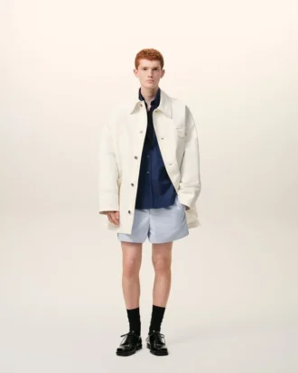 Veste de travail en coton blanc