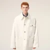 Veste de travail en coton blanc