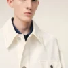 Veste de travail en coton blanc