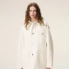 Veste de travail en coton blanc