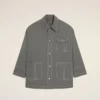 Veste de travail en laine vierge grise