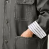 Veste de travail en laine vierge grise