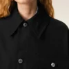 Veste de travail en laine vierge noire