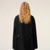 Veste de travail en laine vierge noire