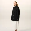 Veste de travail en laine vierge noire