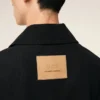 Veste de travail en laine vierge noire