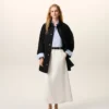 Veste de travail en laine vierge noire