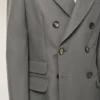 Veste droite à double boutonnage en laine vierge grise