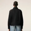 Veste en nylon noir Ami de Coeur à boutons-pression