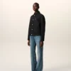 Veste en nylon noir Ami de Coeur à boutons-pression