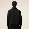 Veste en nylon noir Ami de Coeur à boutons-pression