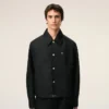Veste en nylon noir Ami de Coeur à boutons-pression