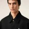 Veste en nylon noir Ami de Coeur à boutons-pression